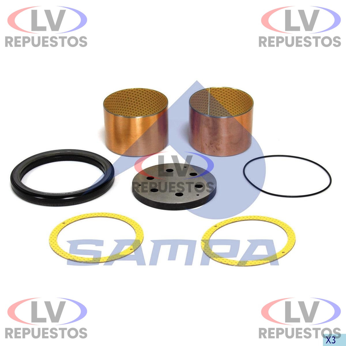 REPARO SUSPENCION EJE TANDEM SC-113/124 SAMPA