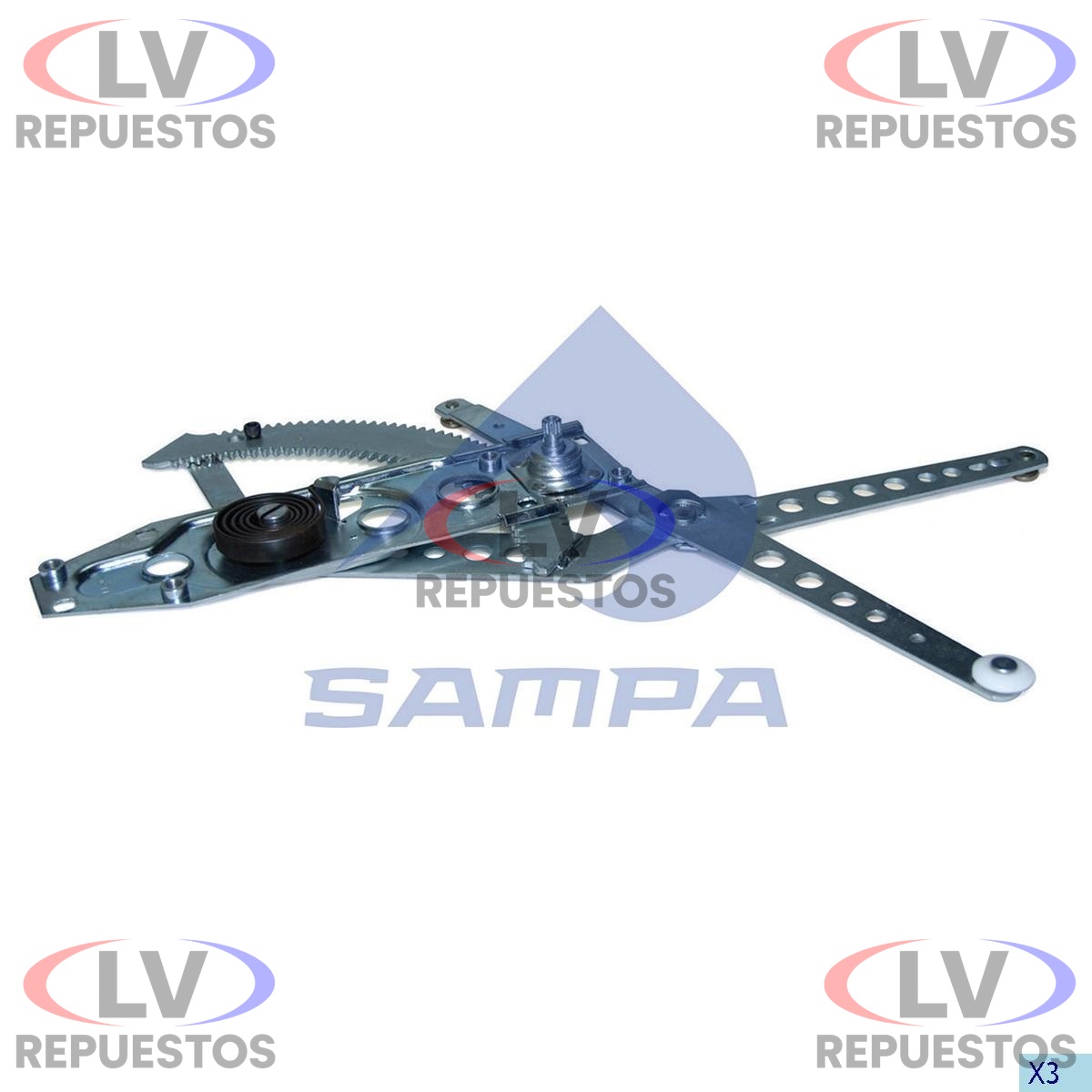 MECANISMO ALZA VIDRIO MANUAL SC112/113 LD SAMPA