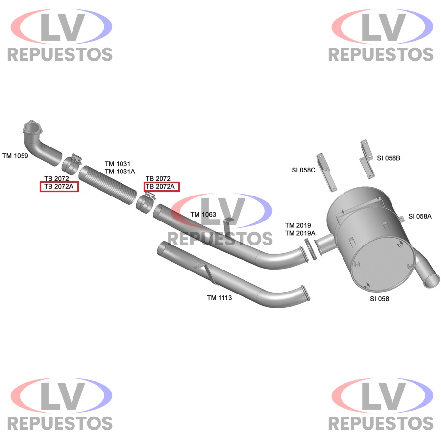 ABRAZADERA ESCAPE 4.1/2" MBB 1634/1938/2638 FABBOF