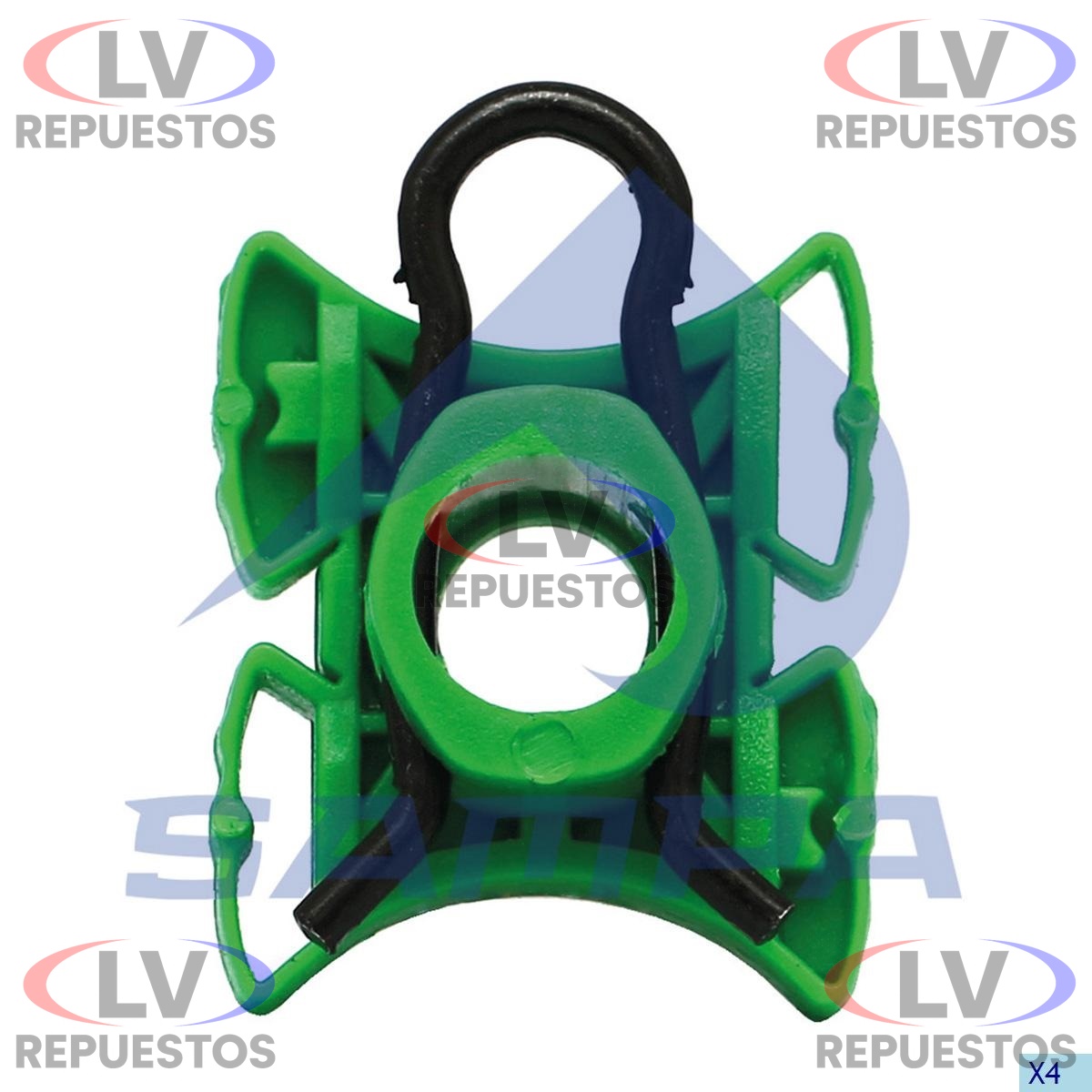 GUIA CORREDIZO VIDRIO DE PUERTA S4/S5 CUADRADO VERDE SAMPA