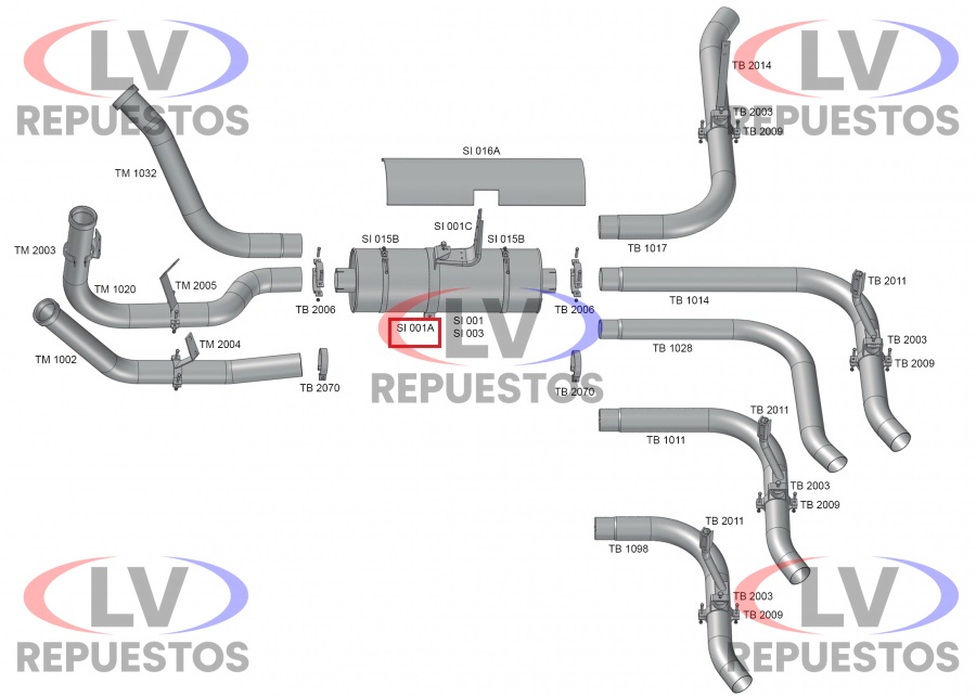 SOPORTE SILENCIADOR CATALIZADOR ESCAPE SC-113/143 FABBOF