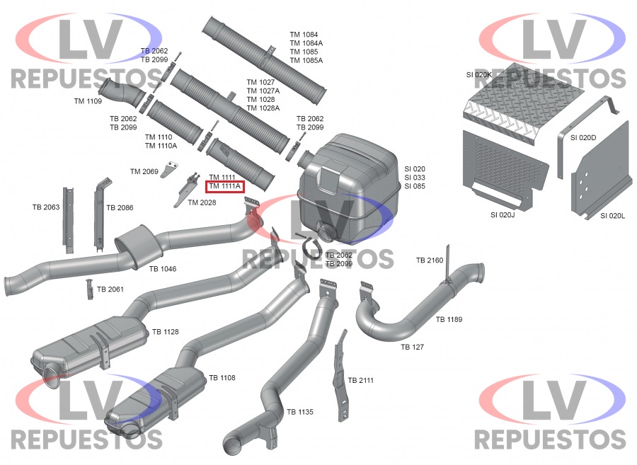 CA�O FLEXIBLE ESCAPE SALIDA MOTOR 4.1/2" 500MM SC S4/S5 FABBOF