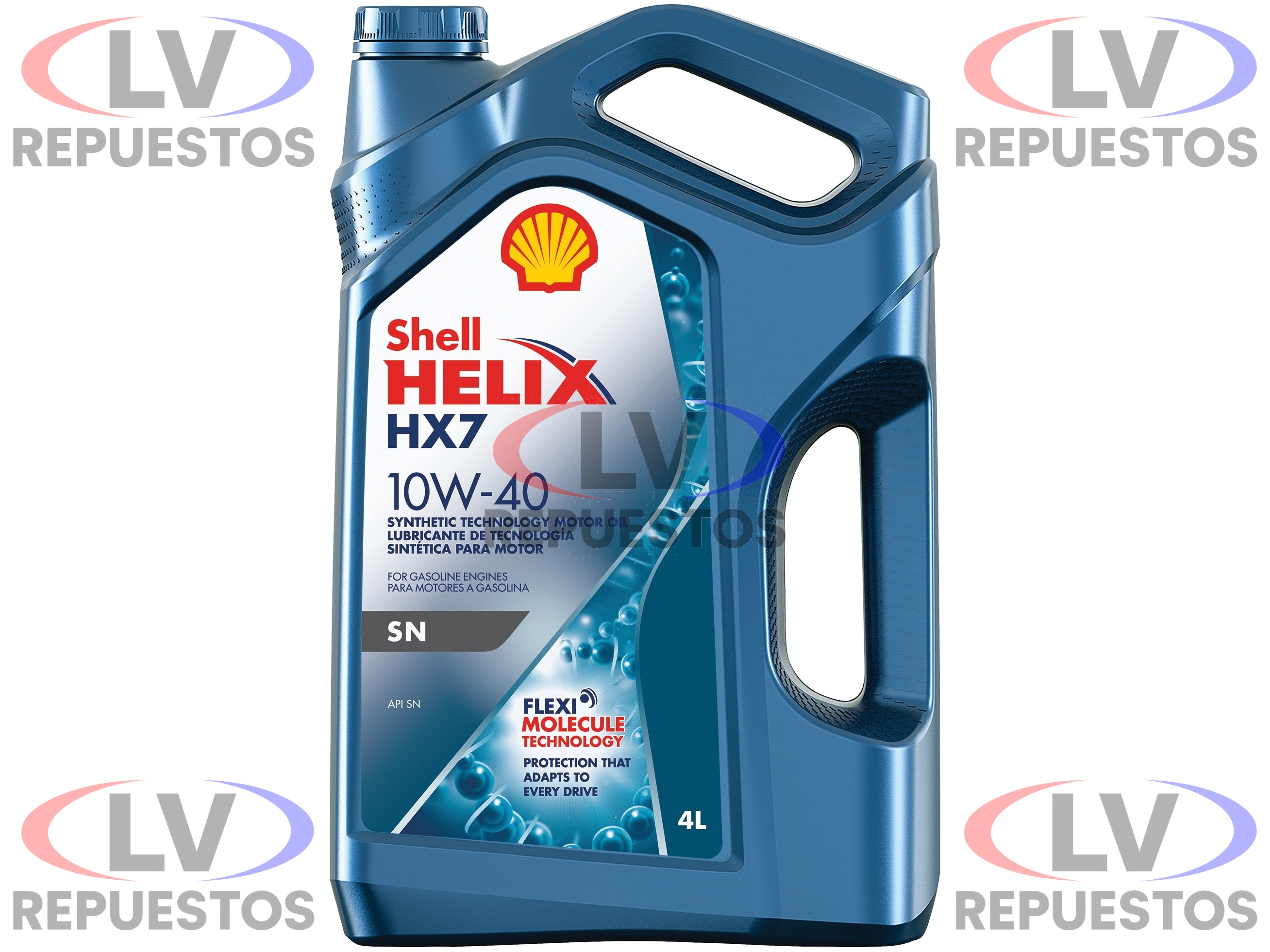 ACEITE MOTOR 10W40 API SP HELIX HX7 SINTETICO SHELL 4L