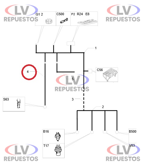 MAZO CABLE TABLERO S4 COLECTIVO SCANIA ORIGINAL