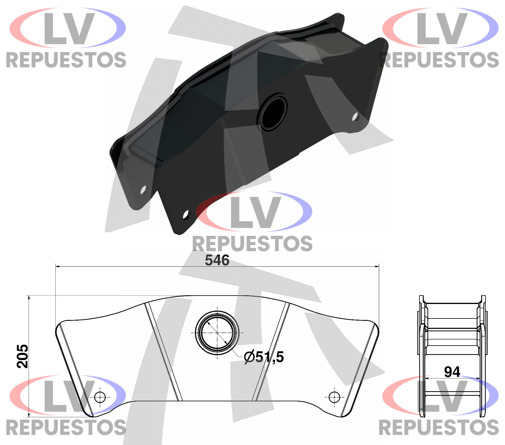BALANZA CARRETA FACHINI MOD.2014 PERNO 50MM THOR