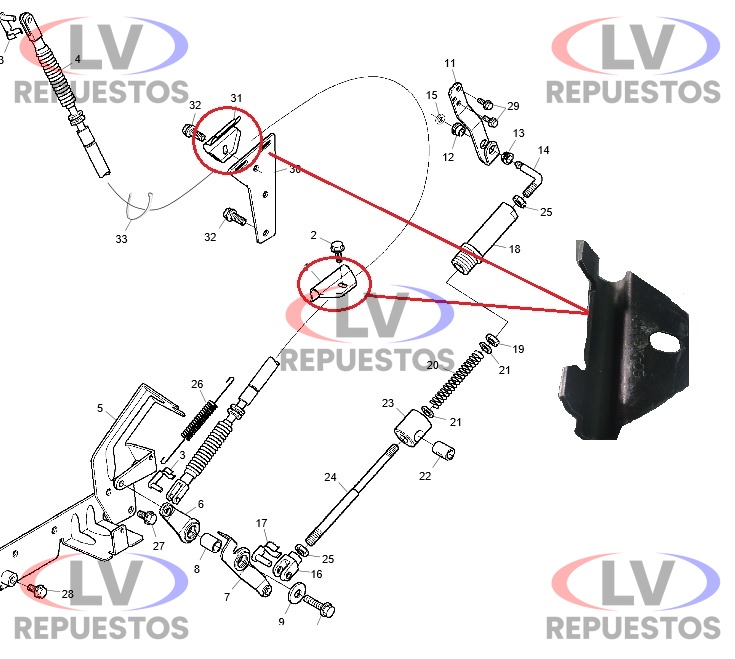 GUIA CABO ACELERADOR S4 SCANIA ORIGINAL