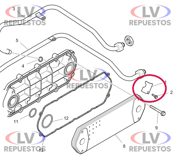 SOPORTE TUBO DE REFRIGERACION DE CAJA GRS900 SCANIA ORIGINAL