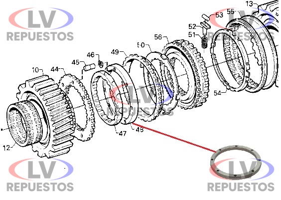 CONO SINCRO. INTERMEDIARIO CAJA 1RA GR/GRS900/GR801 SCANIA ORIGINAL