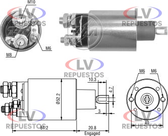 AUTOMATICO ARRANQUE 12V MITSUBISHI L200 ZM
