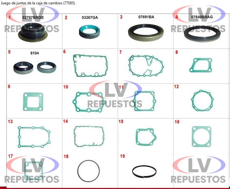 JUNTA CAJA CAMBIO C/ RETEN ZF 16S1300/1600 VL SABO