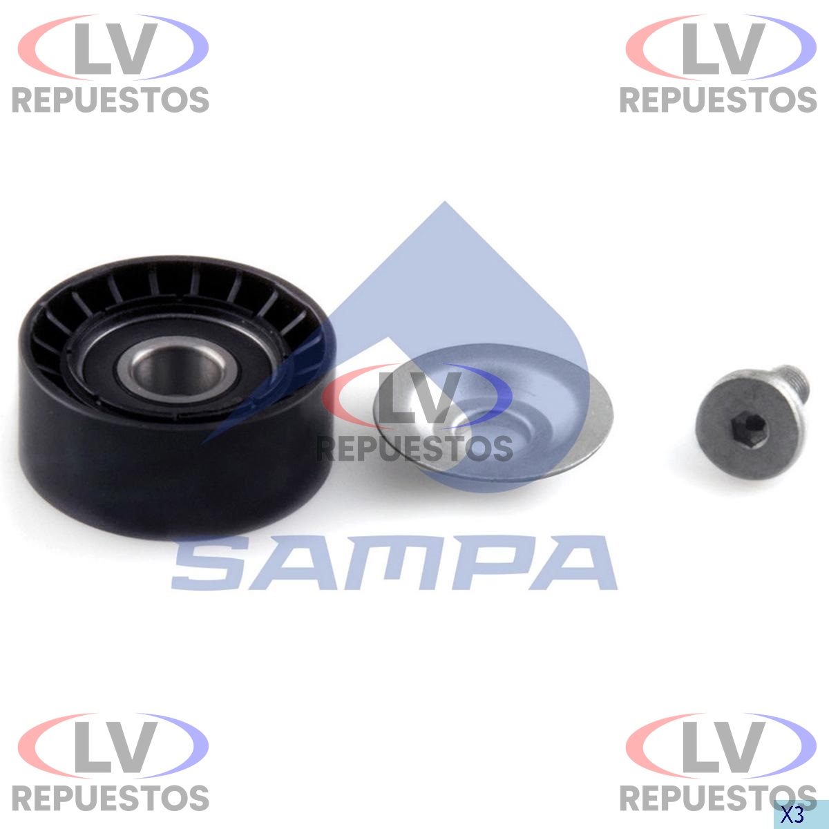 POLEA TENSOR CORREA CHICO LISO 8PK PLASTICO S5 SAMPA