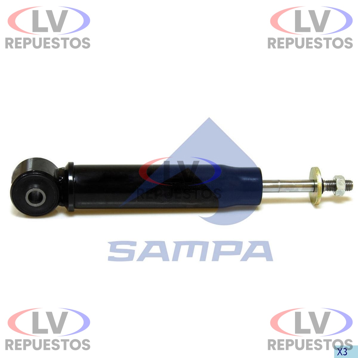 AMORTIGUADOR CABINA TRAS. SC113T BOCA FINO SAMPA