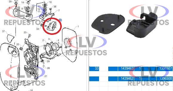 SOPORTE ESPEJO LD S4 SCANIA ORIGINAL