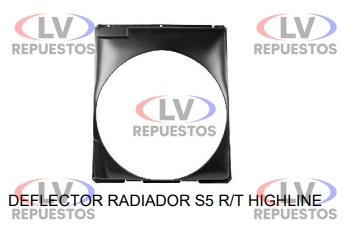 DEFLECTOR RADIADOR S5 P/G/R C/GUIA PLASTICA SAMPA