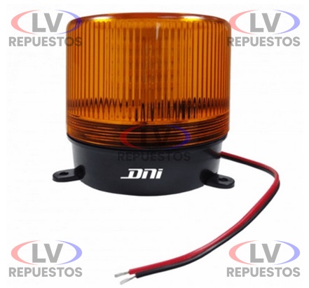 SIRENA GIROFLEX CHICO AMARILLO LED 12/24V DNI
