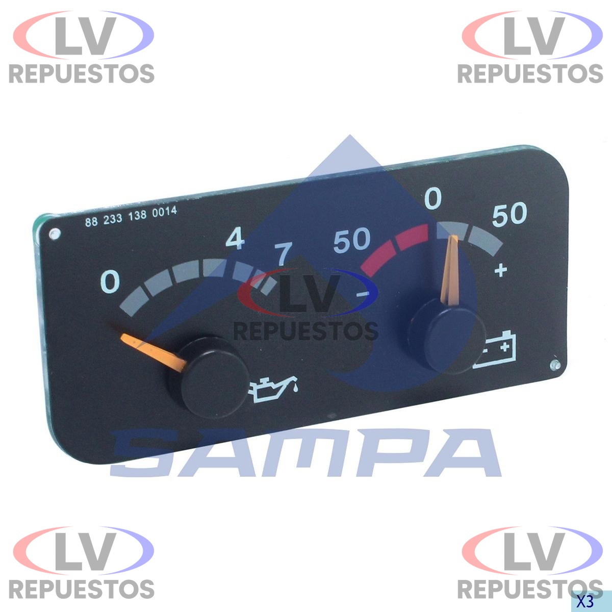 RELOJ MARCADOR ACEITE/BATERIA SC-113/124 SAMPA