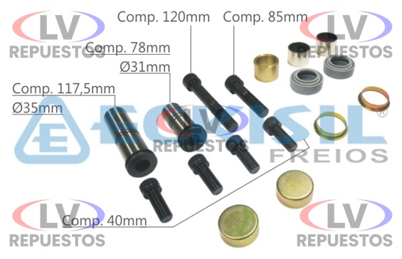 REPARO MORDAZA FRENO S6 P/G/R VOLVO FH/FM ECKISIL