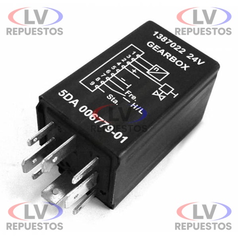 RELAY ALTA Y BAJA CAJA 24V 8 PATITAS GR/GRS900 EUROPARTS