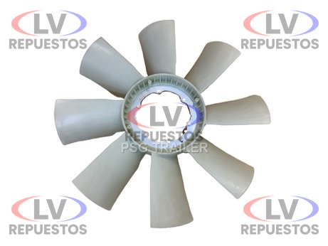 ALETA RADIADOR 75CM 8 PALAS 6 BULONES CABINA ALTA S4 SAMPA