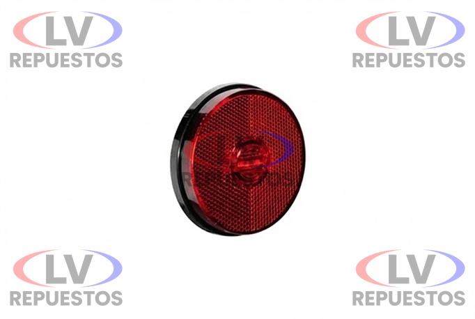 FARITO LATERAL S/ BASE REDONDO ROJO LED 24V TIPO RANDON SINALSUL