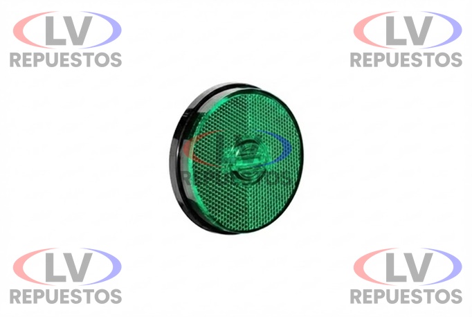 FARITO LATERAL S/ BASE REDONDO VERDE LED 24V TIPO RANDON SINALSUL