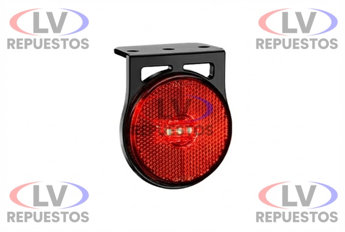 FARITO LATERAL CHICO C/ BASE REDONDO ROJO LED 24V TIPO RANDON SINALSUL