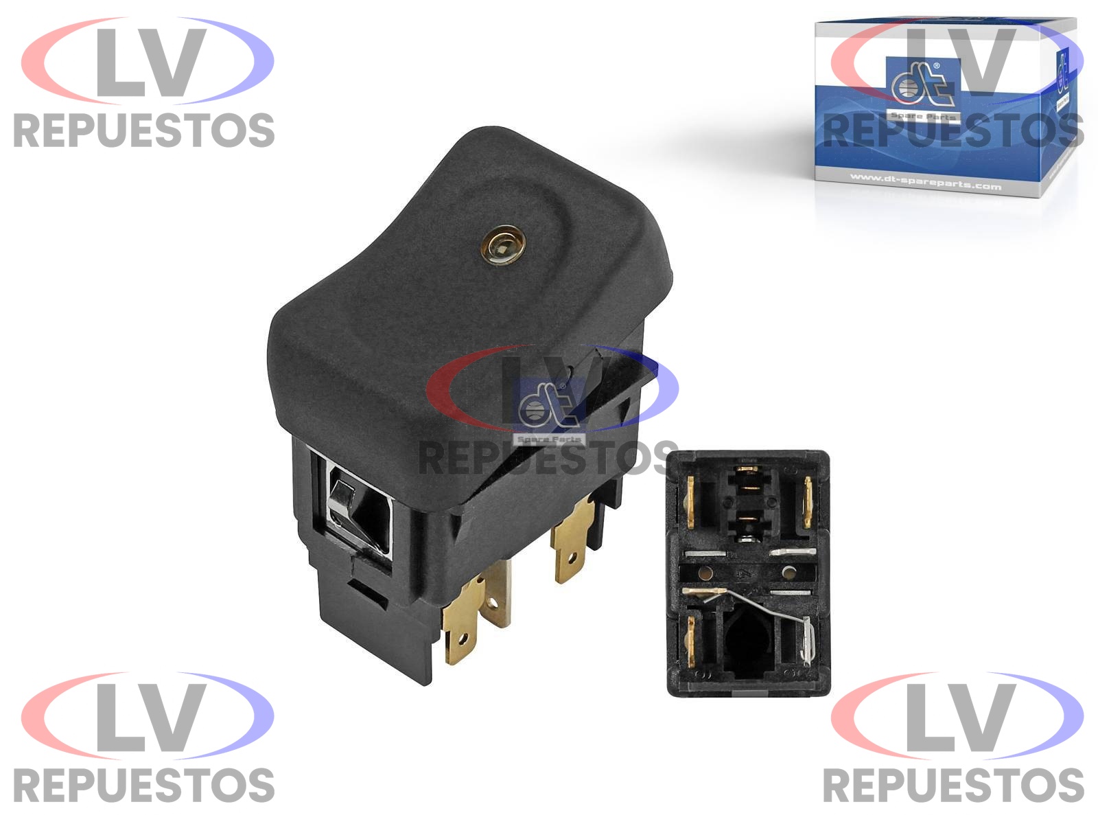 BOTON DE LUZ 1 PUNTO C/ INDICADOR AMARILLO SC S3/S4 DIESEL TECHNIC