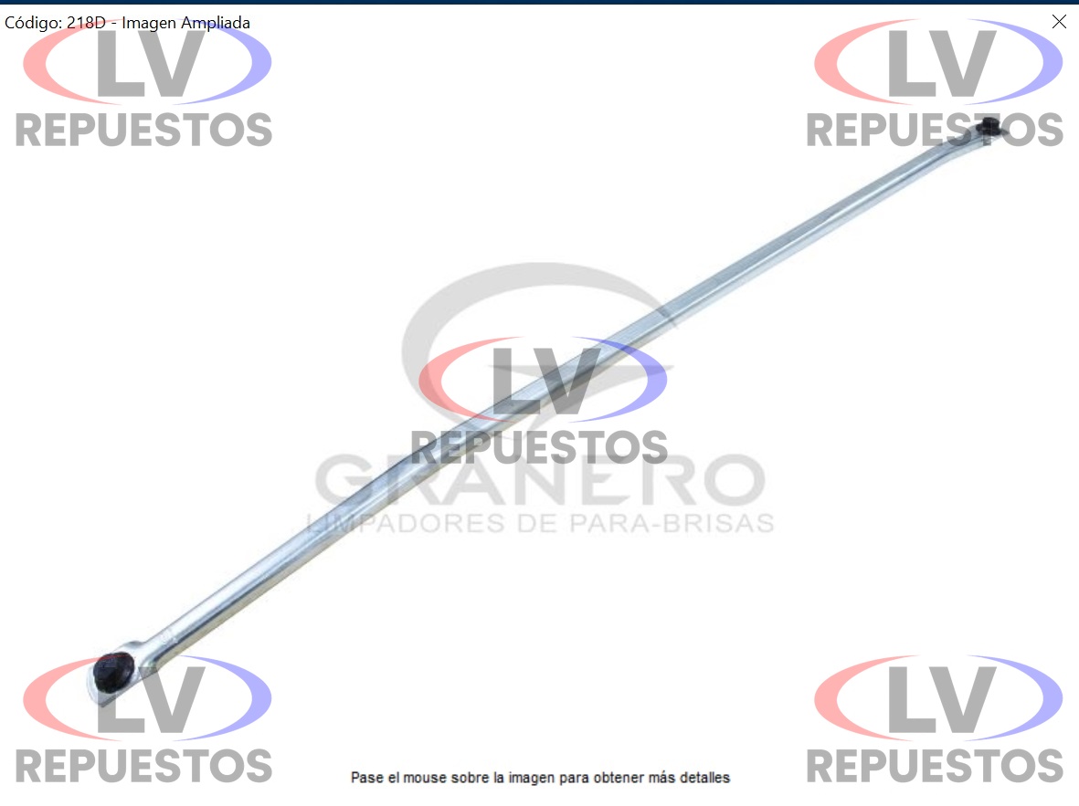 BARRA MECANISMO LIMPIA PARABRISA LD LARGO 920MM SC S4/S5 GRANERO