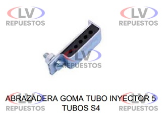 ABRAZADERA GOMA CA�O INYECTOR 5 TUBOS S4 BR