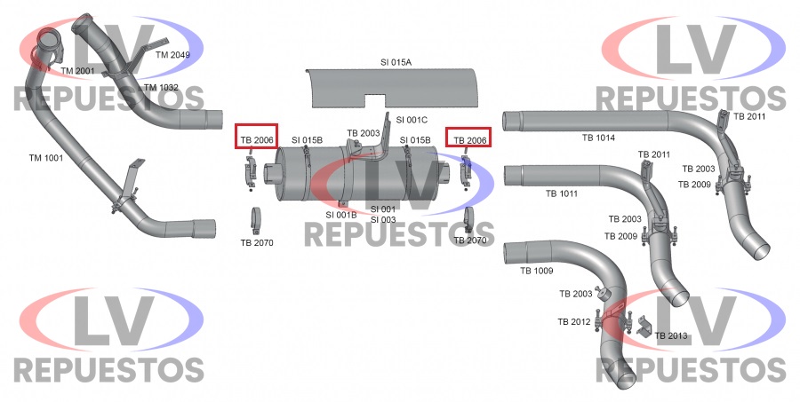 ABRAZADERA CA�O ESCAPE 4.1/2" C/ PRISIONERO SC S3 FABBOF