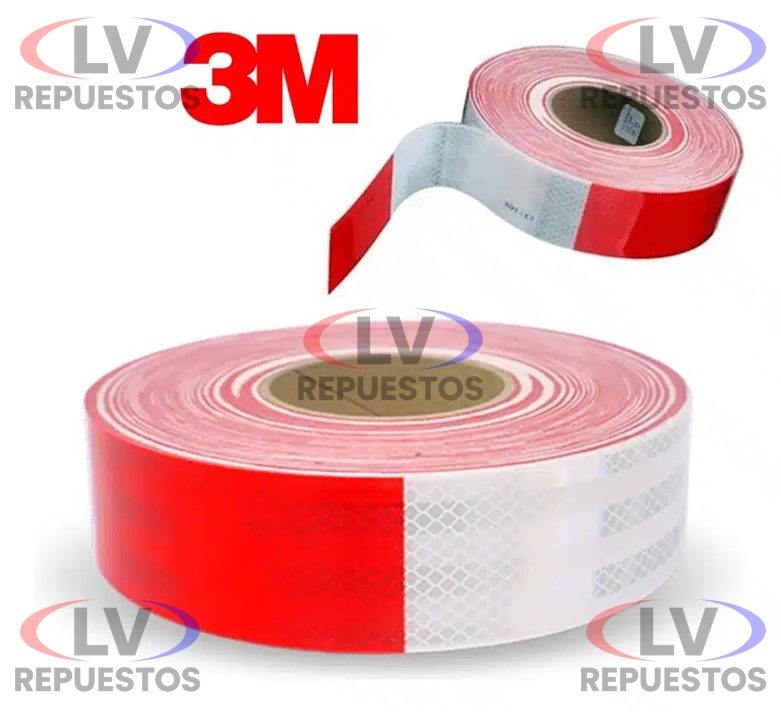CINTA REFLECTIVA ROJO/BLANCO 3M