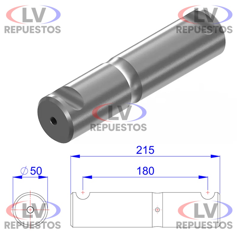 PERNO BALANZA 50X215X180MM CARRETA SCHIFFER OLIVO