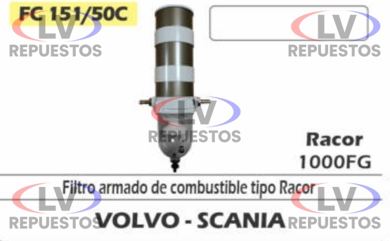 FILTRO TRAMPA AGUA RACOR COMPLETO CMD