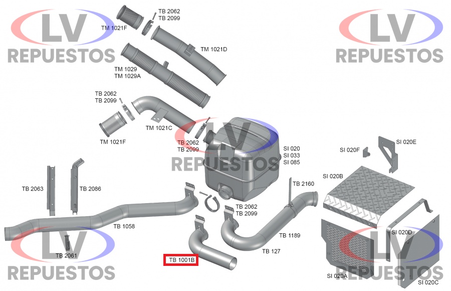 CA�O ESCAPE SALIDA CATALIZADOR CORTO 4.1/2" S4/S5 FABBOF