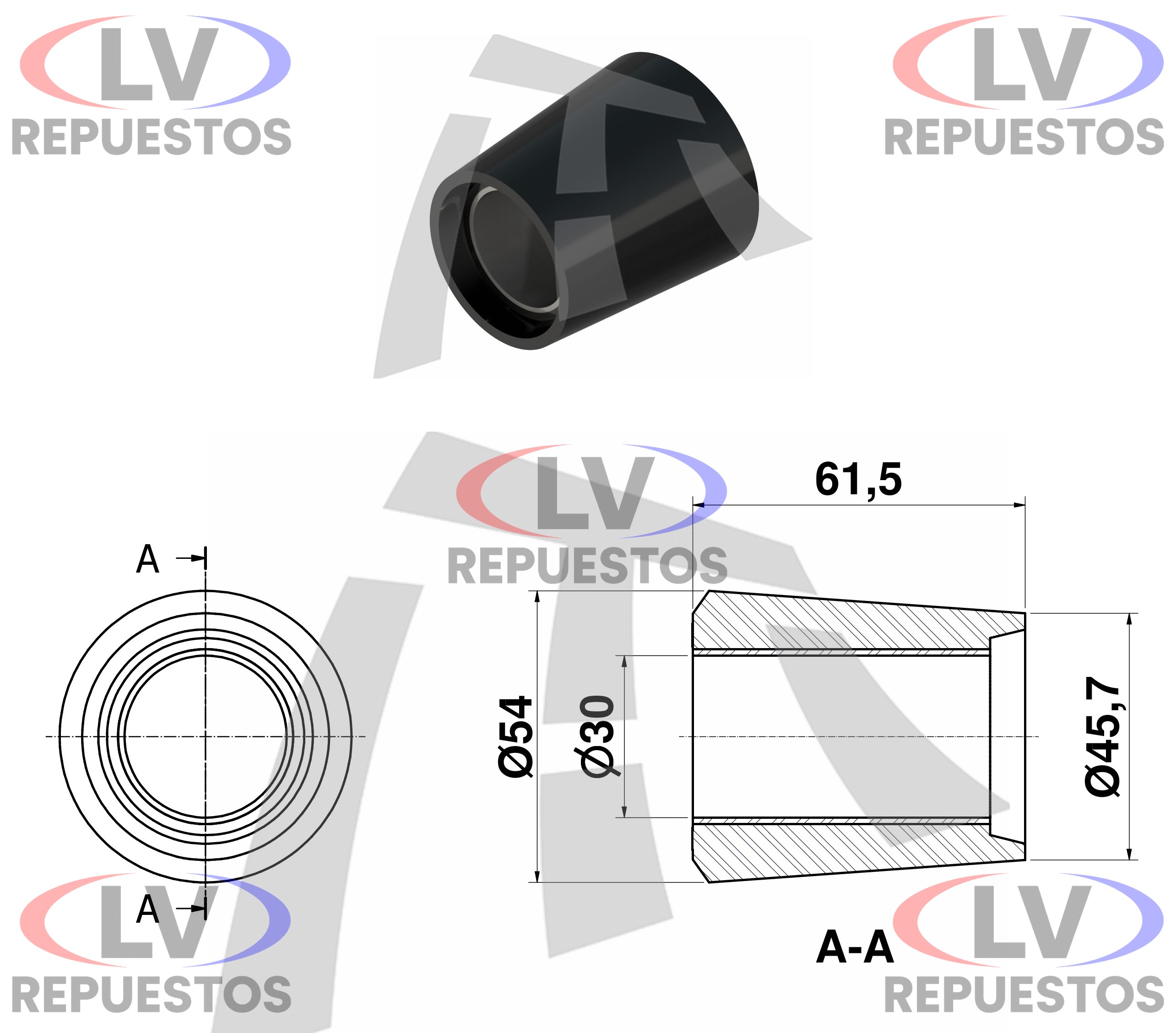 BUJE TENSOR CARRETA RANDON CONICO THOR