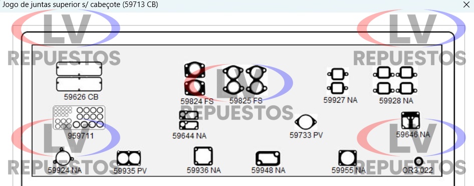 JUNTA PARCIAL TAPA MOTOR SC-113 SANTA CRUZ