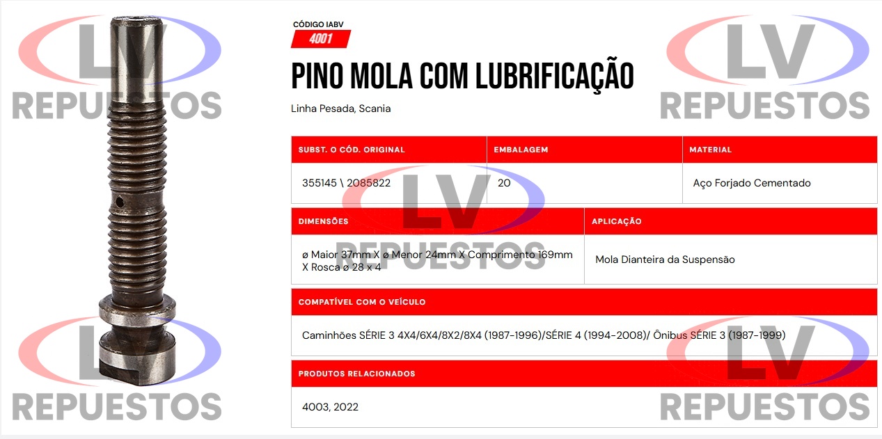 PERNO ELASTICO SUSPENCION DT CHICO IABV