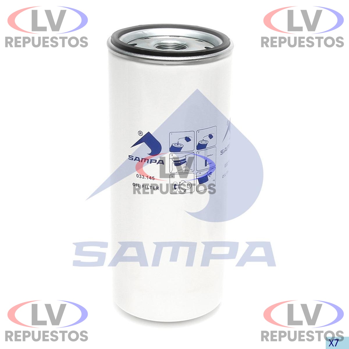 FILTRO DE ACEITE MOTOR SC-124 VL SAMPA