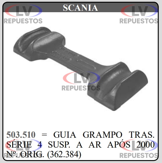ASIENTO GRAMPA MAZO ELASTICO SUSPENCION NEUMATICA 503510 FAMA