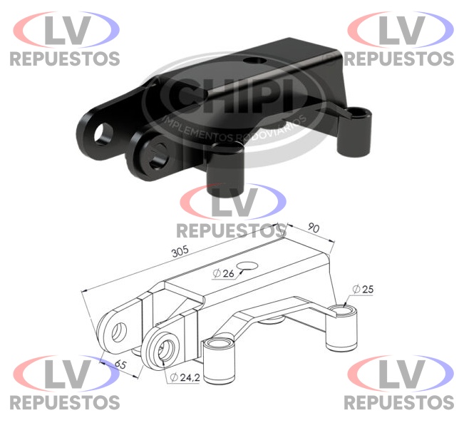 ZAPATA SUPERIOR TRACCION SC-113/124 C/ TENSOR CHIPI