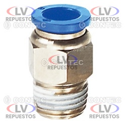 UNION RAPIDA TUBO 06MM X ROSCA 1/4 BSPT CONTEC