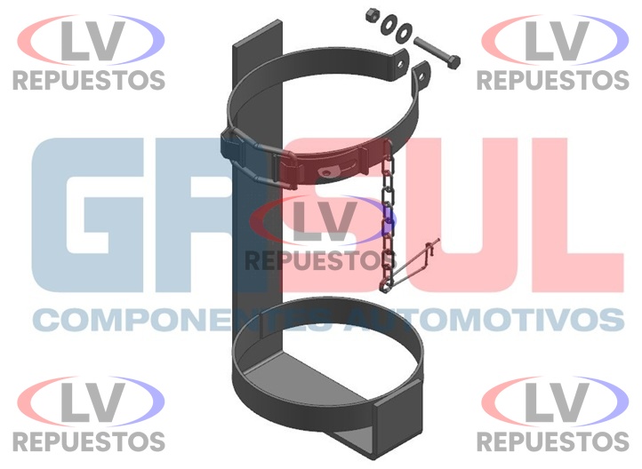 SOPORTE EXTINTOR 8KG Y 10KG GRSUL