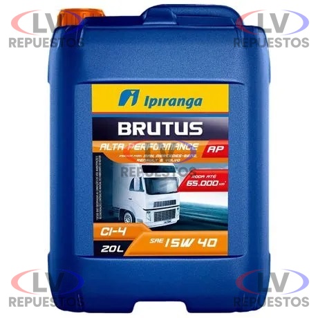 ACEITE MOTOR 15W40 CI-4 BRUTUS IPIRANGA 20L