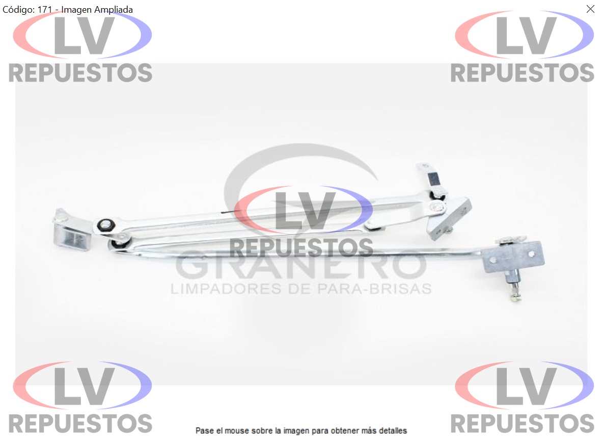 MECANISMO LIMPIA PARABRISA COMPLETO SC-112 GRANERO