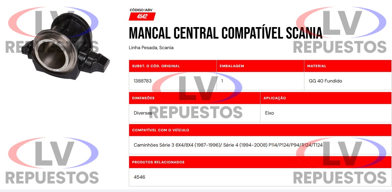 SOPORTE MANCAL EJE TANDEM SC-113/S4 IABV