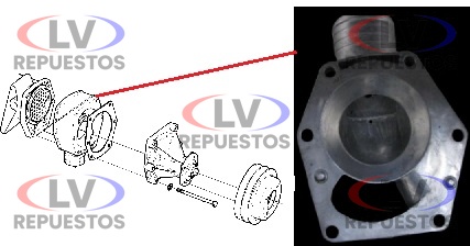 CARCASA BOMBA DE AGUA MOTOR DC9 SC-93 SCANIA ORIGINAL