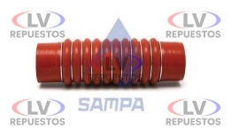 MANGUERA INTERCOOLER ROJO 10 AROS 50MMX57MMX340MM SAMPA