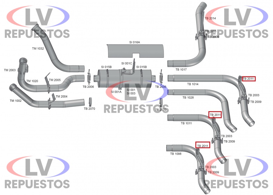 SOPORTE ESCAPE SALIDA SILENCIADOR CATALIZADOR SC-112/113 FABBOF