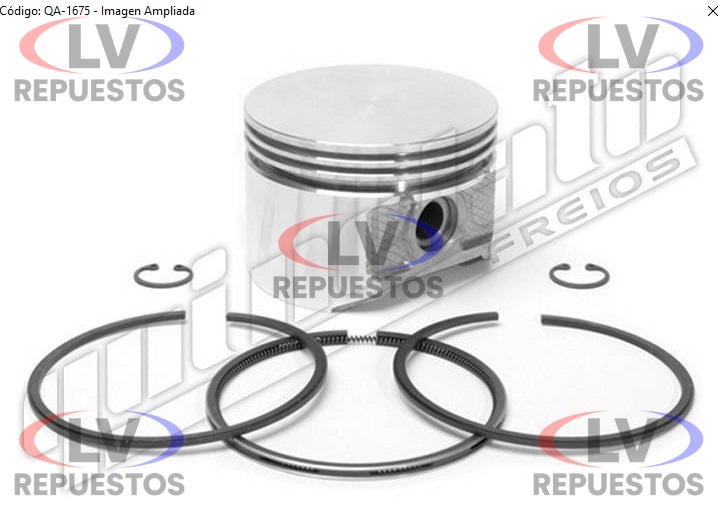 PISTON COMPRESOR AIRE C/ ARO 2 JUEGOS WABCO 85MM STD VOLVO WAY QUINELATO