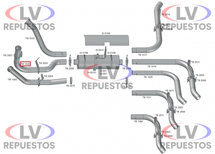 CA�O ESCAPE SALIDA MOTOR 4.1/2" SC-113/143 3Y3 4Y4 FABBOF